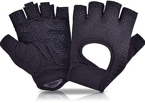 IvyLife Gants Fitness Gants Cyclisme Homme Gants de Sport Gants Musculation Demi-Doigts Anti-dérapant Gants Respirante pour VTT Gym Randonnée Escalade