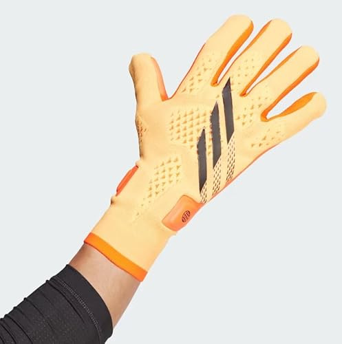 adidas X Speedportal Pro Goalkeeper Gloves - Lightweight Design, Snug Fit, Sustainable Materials, Anti-Slip Palm, Multiple Colors and Sizes (Solar Gold/Black/Solar Orange, 9)