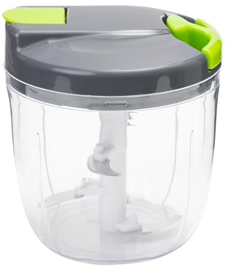 Sifenma Manual Food Processors & Chopper with Cover and Handle, Manual Onion Chopper Slicer Cutter, Vegetable Chopper, Suitable for Garlic Carrots Onions Peppers Fruits Mincing.（900ML）