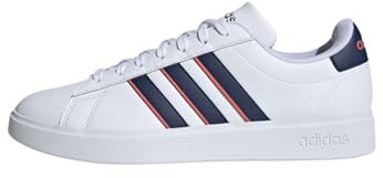 adidas Grand Court 2.0 tennissko för män, Ftwwht/Dkblue/Prelsc, 40 EU
