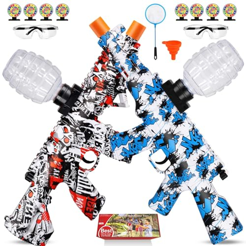 UTIJFOY Set of 2 Gel Blaster Toys, Dual Model Gel Splatter Toy for Outdoor Activities, Team Game, Christmas, Halloween, New Year, Birthday