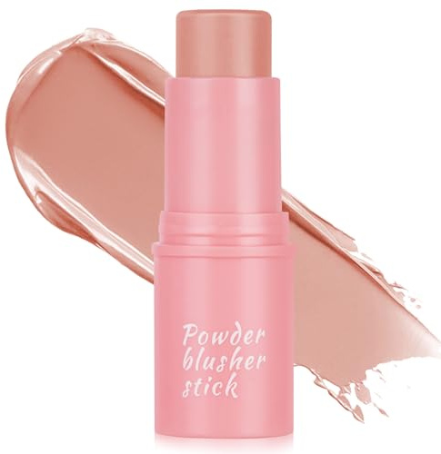 3 in 1 Cream Blush Stick, Cream Contour Stick för kinder Läppar Ögon, Långvarig vattentät, lätt Blusher Stick, Moisturize and Blendable Blushers för kvinnor Girls Cheeks Makeup (02#, 1pcs)