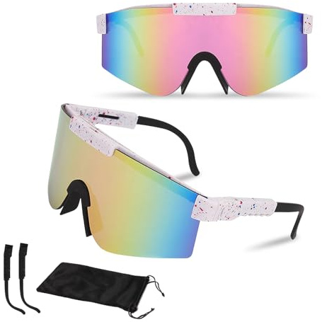 Snabba glasögon, rave-/cykelglasögon, polariserade sportglasögon för män och kvinnor, solglasögon för sport, UV400, klara, TR90-båge, skyddsglasögon för MTB, cykling, löpning, golf, baseboll, skidor