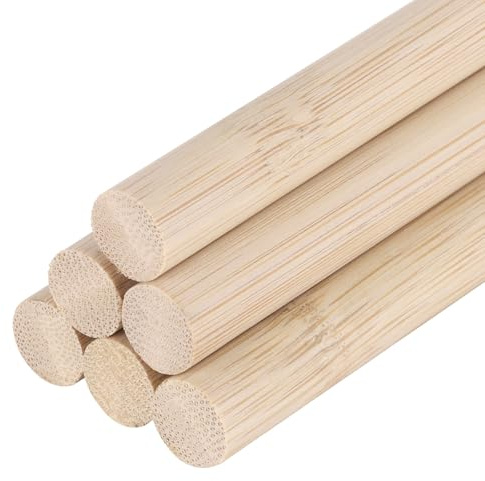 DMiotech 10 Pack 13mm x 430mm Wooden Dowel Rods Unfinished Natural Sticks Wood Craft Sticks for Home Decor Projects and Making DIY Craft,Wood Color