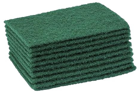 HOMESHOPA Heavy Duty Scourer Pads, 10 Pack Multipurpose Kitchen & Household Cleaning Scrubber Sponge For Effortless Cleaning in Kitchen, Home, Office - Dishes, Pots, Barbeque, Pan and More
