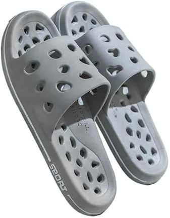 Ciabatte Doccia Pantofole da bagno antiscivolo con fori di drenaggio Sandali da doccia ad asciugatura rapida Dormitorio Scarpe da doccia con scivolo for casa for uomo Donna Estive Ciabatte(Grijs,46/47