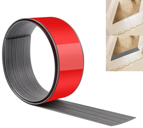JUNART 100cm×5cm Floor Transition Strip, PVC Self Adhesive Floor Cover Strips, Waterproof Flooring Edge Trim, Floor Door Divider Strip for Joining Floor Gaps,Carpet,Tiles(Dark Gray)