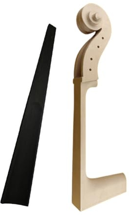 HDYNUZ Manche de Violoncelle avec Touche en ébène, Accessoires pour Violoncelle, tête de Violoncelle en Bois d'érable, Accessoires pour Instruments à Cordes DIY(4/4)