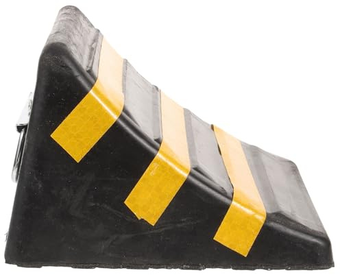 SOPOTUTU Calzo De Rueda De Goma Antideslizante para Coche 1 Unidad Tamaño 170x150x110 Mm Resistente para Remolques y Camiones Uso Estacionamiento Seguro