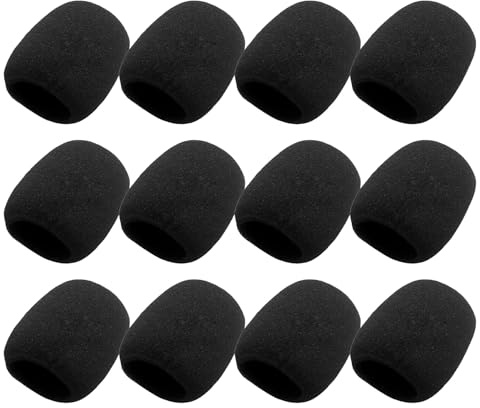 SHOWERORO 18 Pezzi Copertura Per Microfono Per Registrazione Vocale Microfono Nero Filtro Anti-Pop Parabrezza Filtro Anti-Pop Per Copertura Per