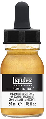 Liquitex Tinta Acrílica Ink Profesional Frasco 30 ml, Oro Iridiscente, Dorado