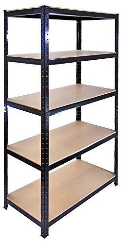 The Shopfitting Shop 5 Tier Boltless Garage Shelving Workshop Storage Racking Shelves Heavy Duty Metal 1800 x 900 x 400