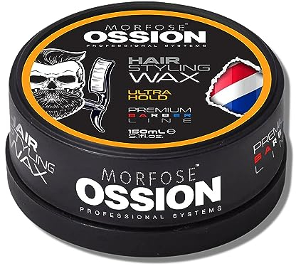 Morfose Barber Wax (Ultra Hold), Premium-Haar-Styling-Wachs für Männer, natürlicher Glanz, einfache Anwendung, langlebig, wasserlöslich