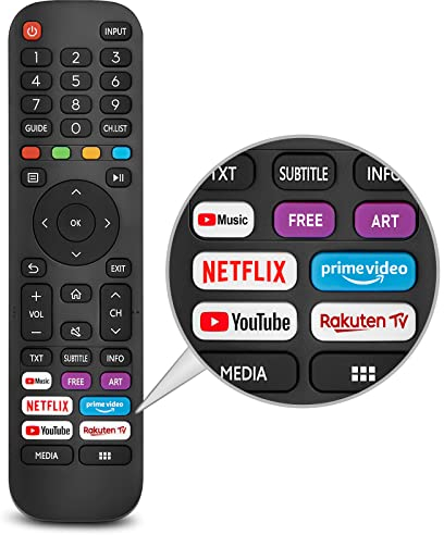 Universal Replacement for Hisense-VIDAA-TV-Remote, New Upgraded Infrared Hisense Remote Control EN2G30H/EN2A30,with Shortcut Buttons