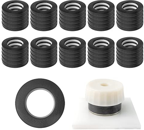 50Pcs Black Curtain Eyelet Rings 40 mm Silencing Curtains Grommets | Plastic Curtain Hole Punch and Eyelet Kit, Curtains Roman Rings with Eyelet