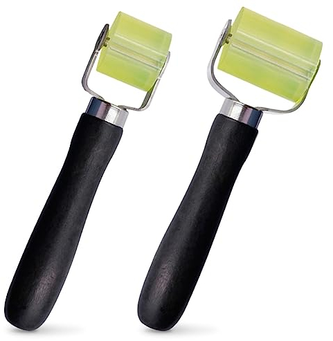 NAJILI 2pcs Rodillo de Papel Tapiz, Rodillo de presión, Rodillo de Decoración de Papel Tapiz, Rodillo Presionador, Rueda de presión Plana para Soldar Lonas de PVC,Pegatinas para decoración del hogar
