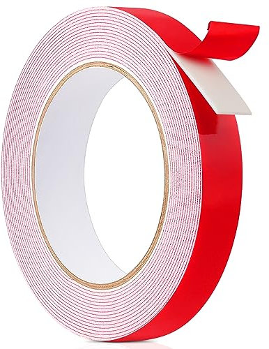 Ainiv Double Sided Tape Heavy Duty, Waterproof Foam Tape Strong Adhesive Mounting Tape, for Picture Hanging Strips Carpet Tape Rug Gripper for LED Strip Light Indoor and Outdoor(5M Length, 20MM Width)