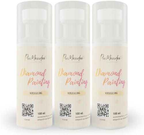 Picmondoo Diamond Painting Versiegelung, Die weltweit erste originale Versiegelung, Für besonders strahlende & glitzernde Bilder, Garantierter Halt deiner Steinchen, Made in Germany