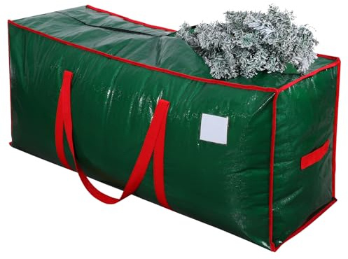 Christmas Tree Storage Bag, Extra Large Heavy Duty Festive Season Multipurpose Storage Bag Ideal for Up to 7.5 Ft Tall Xmas Trees and Other Decorations Green