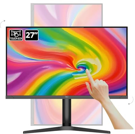 Chengying Monitor Touch Screen | 27 pollici 4K | Touch Monitor con Bordo Ultra Fino | Display Touch On-Cell | 27 Touchscreen | Serie TM001Ultra