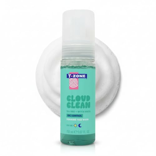 T-Zone Cleanse & Refresh Tea Tree & Witch Hazel Foaming Face Wash (150ml) | Gentle Cleanser with Salicylic Acid & Niacinamide for Acne, Blemishes and Blackheads | Clear Skin Formula for Sensitive Skin