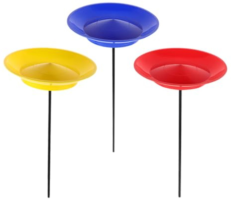 CLISPEED Ensemble De Jonglage Assiettes avec Bâton D'entraînement pour Garçon Et Filles, 3 Pièces, Kit De Jonglerie Débutant pour Jeux D'adresse Et Spectacles, Outil D'intégration Sensorielle