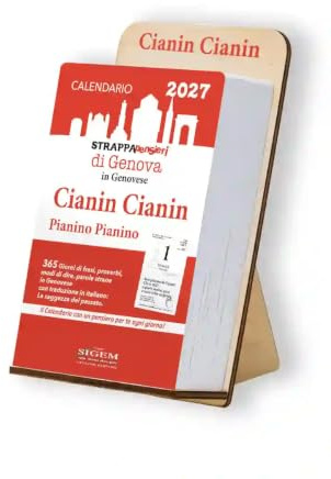 Calendario 2027 “Cianin Cianin” in dialetto genovese – Strappapensieri giornaliero con proverbi, modi di dire e dizionario Genovese/Italiano