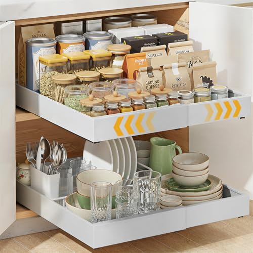Housolution 2 Pièces Tiroir Coulissant Etagere Telescopique Cuisine