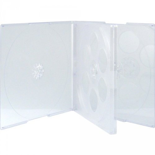 Xlayer 5er Set transparente 4fach CD Jewelcases mit Tray, hochwertige Kunststoffausführung, Standardgröße (CD/DVD), für Medien