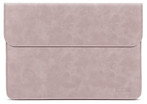 TECOOL Funda 13-13.3 Pulgadas Portátil,Funda Cuero para Macbook Air 13 para MacBook Air/Pro 13 M1 M2 2022 2020-2018,2021 2023 MacBook Pro 14 M3 M2 M1,13.5 Surface Laptop,Matebook D14 Sleeve-Rosa