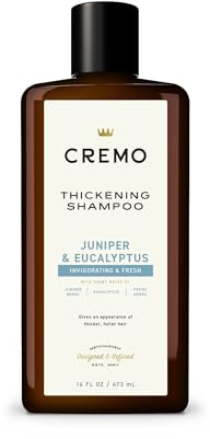 Cremo Juniper & Eucalyptus Barber Grade Thickening Shampoo, 16 Fl Oz