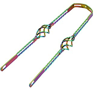 Lowrider 20 Cage Twisted Fender Braces Oil Slick.