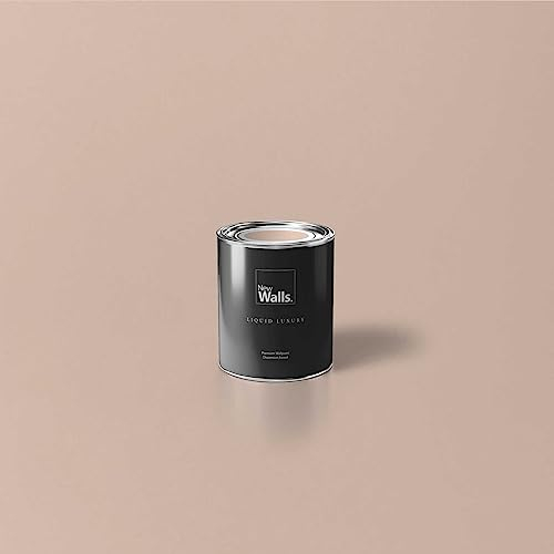 New Walls Premium Wandfarbe Beige, Sand Liquid Luxury Dispersionsfarbe für Innenräume – 1 L