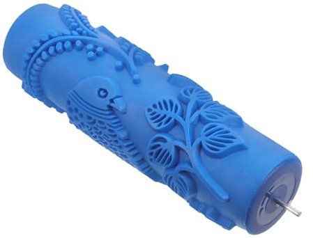 jojofuny 7 Inch Printed Roller Rubber Decorative Paint Roller for Wall Decoration Artistic Textured Painting Tool Compatible with Multiple Surfaces
