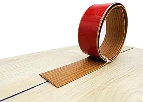 Übergangsprofil Selbstklebend Abdeckleisten Boden Flachleiste Flachprofil Ausgleichsprofil, Gummistreifen Gummimatte Gummiplatte, Gummiprofil für Dichtungen Vibrationsschutz,50mm X 10M Lang