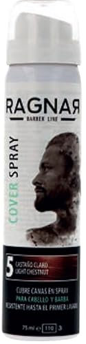 RAGNAR | Cubre canas y retoca raices al instante, tinte que define y rellena en segundos, disimular las canas | Coloración temporal | Color instantáneo (CASTAÑO CLARO, Bote)