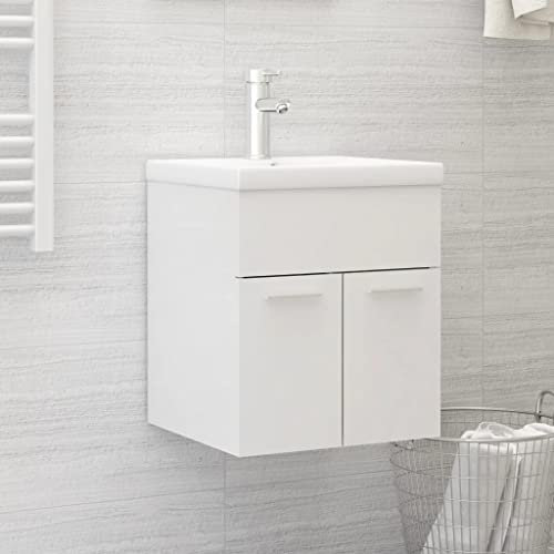waschbecken mit unterschrank,waschbecken mit unterschrank 50cm,Waschbeckenunterschrank Hochglanz-Weiß 41x38,5x46cmIdeal für Bäder, wo sie gebraucht Wird