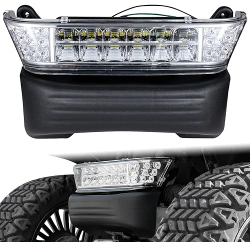 WEKANI Upgrade Golf Cart Headlight Kit with Bumper for Club Car Precedent 2004-UP, Golf Cart Front LED Light Kit Replacement 12V for Club Car Precedent