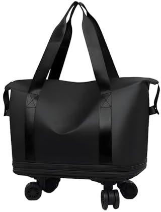 Travel Duffel Bags, Rolling Suitcase Luggage Pack, Lightweight Scratch-Resistant with Wheels, Wet and Dry Separation Compartment for Outdoor Travels 15.6 Inch