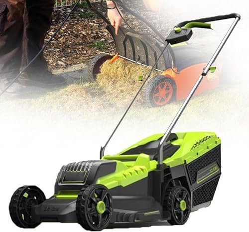 YANGYMM Scarificateur et AéRateur de Pelouse éLectrique, avec Puissant Moteur de 15 AmpèRes, RéGlage de Profondeur RéGlable sur 3 Positions, pour L'Entretien Pelouse et Jardin