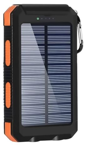 Solenergiladdare, Mångfunktionell Powerbank, 20000mAh Mobil Snabbladdare Med Ficklampa För Camping, Resor & Hemmabruk