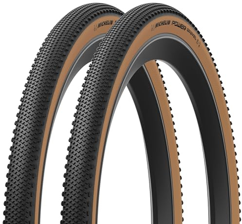 MICHELIN - Lot de 2 Pneus Gravel Power Gravel Competition Line TLR 700C TS Tubeless Ready Black ou Classic pour Vélo Gravel et Routes Mixtes