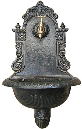 Gusseisen Wandbrunnen, antikisiert grün zu beenden