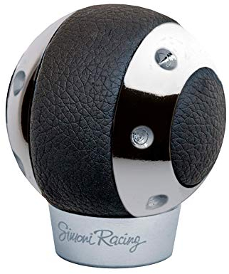 Simoni Racing Schaltknauf SPR-Schwarz Leder + Chrom