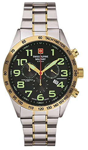 Swiss Alpine Military Analog Modell 7040.9144 Chrono 45 mm 10 ATM. Marke: