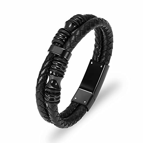 Minicremation Kremering smycken urna armband för aska flätat läder minnesurna armring askhållare för män kvinnor minnessak smycken, metall, inte känd