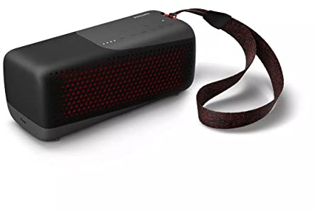 Philips Audio Wireless Speaker Bluetooth, TAS4807B/00, Highly Portable & Waterproof IP67 Speaker With Integrated Microphone For Calls, Up To 12 Hours Playback, Black