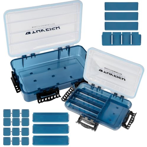 THKFISH Angelbox 3600 Köderbox 3700 Angeln Tackle Box Angelkoffer 2 Stück Wasserdicht sich hin- und Herbewegende Angeln Angelköder Box
