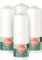 Bolsius Candele a pilastro - bianche - confezione da 4-20 x 7 cm - lunga durata di 75 ore - non profumate - include cera vegana naturale - senza olio di palma