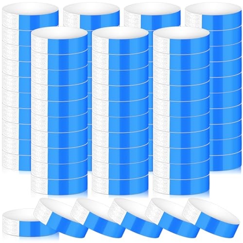 Aoriher 600 Pezzi Braccialetti per Eventi Braccialetto Impermeabile per Ingresso Bracciali di Carta per Concerto Leggeri per Feste Sicurezza Discoteca Parchi Acquatici (Blu)
